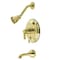 Kingston Brass KB36320NDL Tub and Shower Faucet, Polished Brass KB36320NDL - alternate 1
